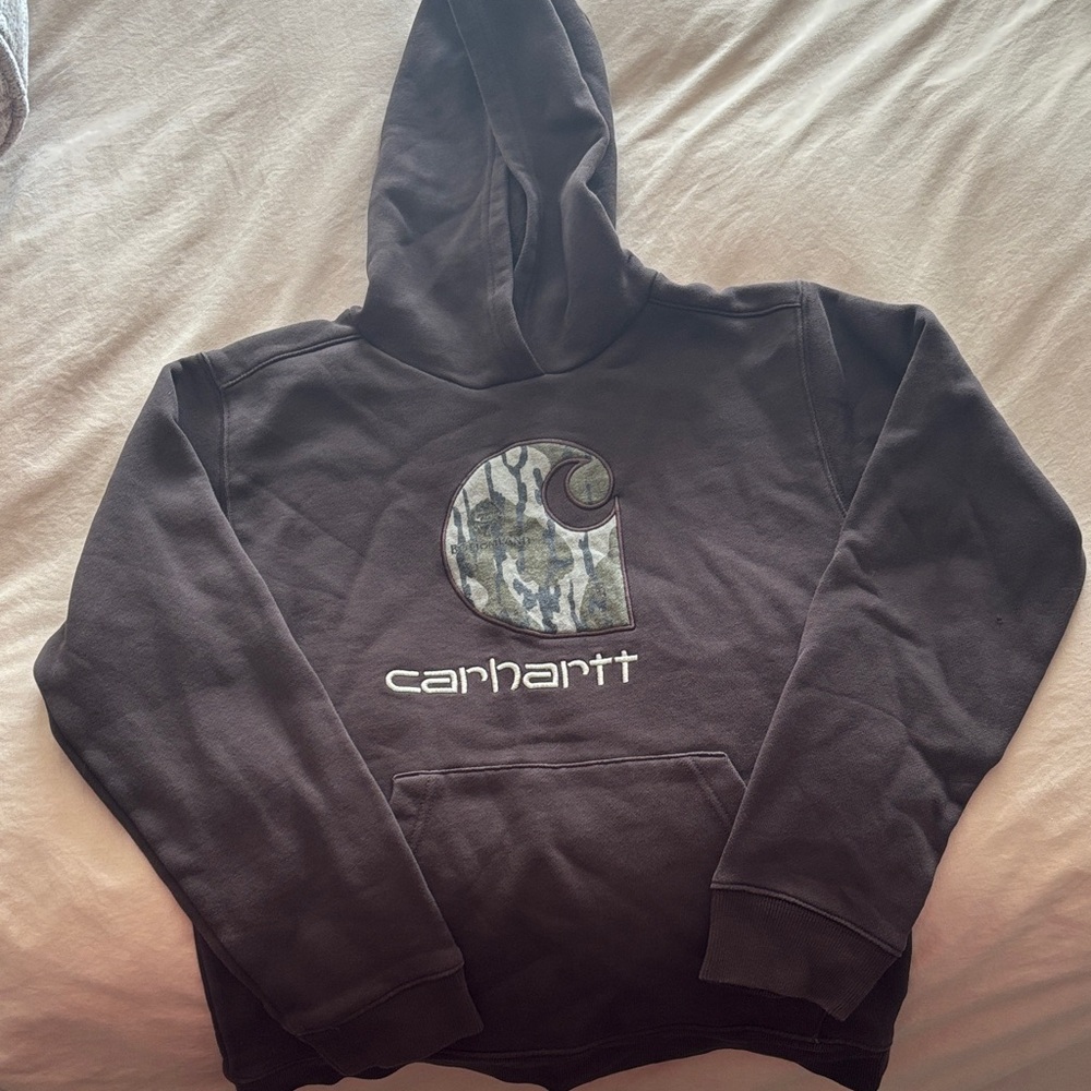 Carhartt Dark Hoodie with Camouflage Logo